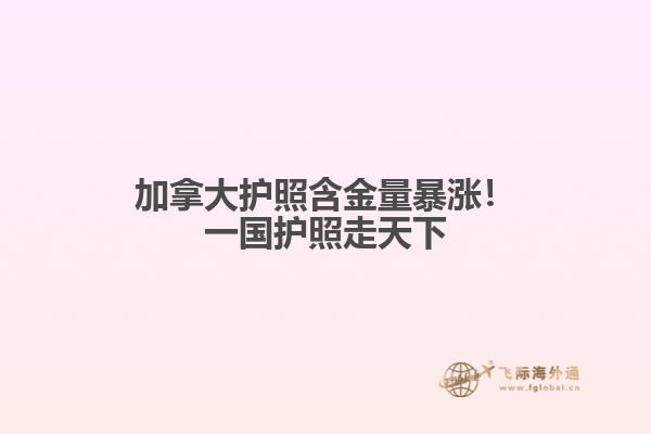 加拿大護照含金量暴漲！一國護照走天下