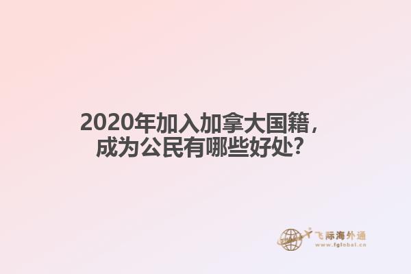 2020年加入加拿大國籍，成為公民有哪些好處？