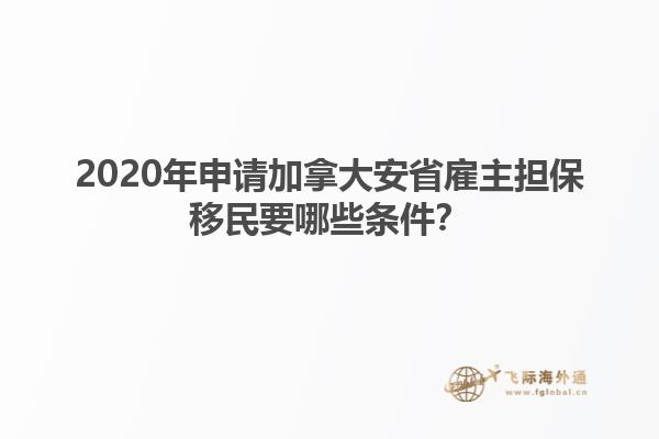 2020年申請(qǐng)加拿大安省雇主擔(dān)保移民要哪些條件？