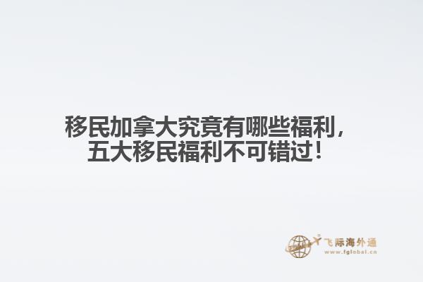 移民加拿大究竟有哪些福利，五大移民福利不可錯過！