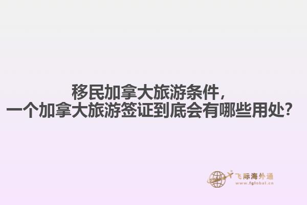 移民加拿大旅游條件，一個加拿大旅游簽證到底會有哪些用處？