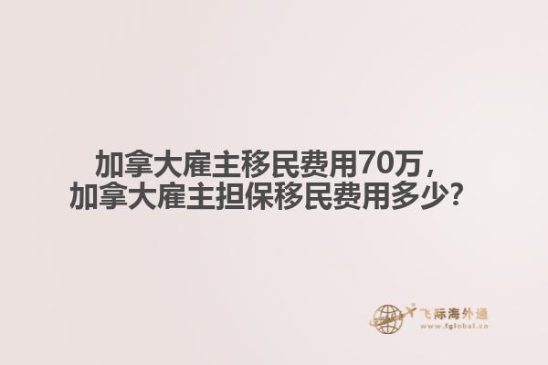 加拿大雇主移民費(fèi)用70萬，加拿大雇主擔(dān)保移民費(fèi)用多少？