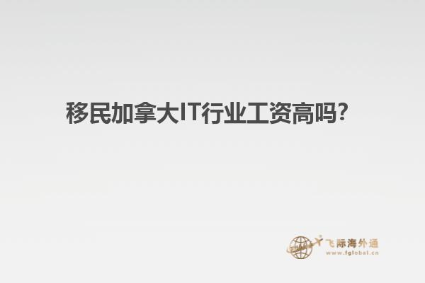 移民加拿大IT行業(yè)工資高嗎？