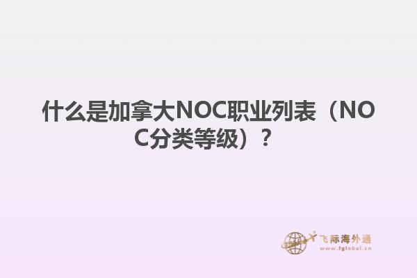 什么是加拿大NOC職業(yè)列表（NOC分類等級(jí)）？