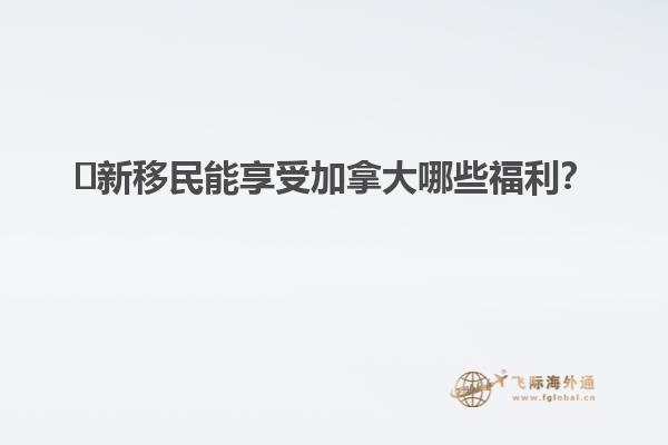 ?新移民能享受加拿大哪些福利？