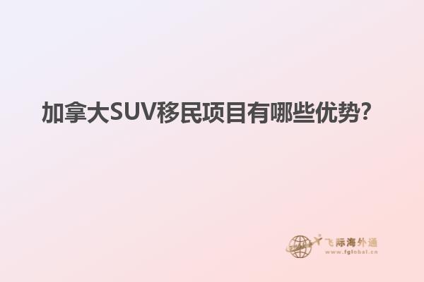 加拿大SUV移民項(xiàng)目有哪些優(yōu)勢(shì)？