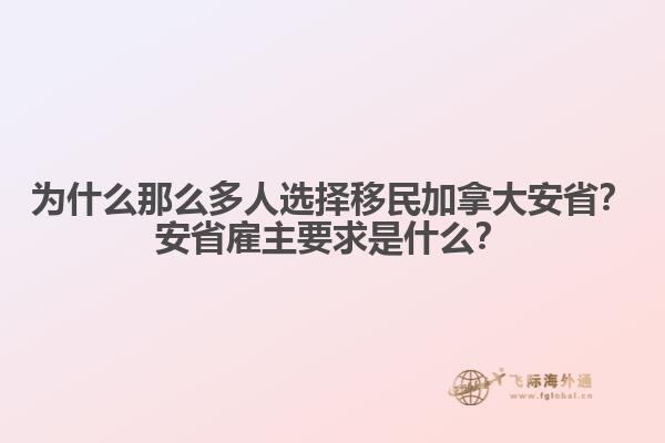 為什么那么多人選擇移民加拿大安?。堪彩」椭饕笫鞘裁?？