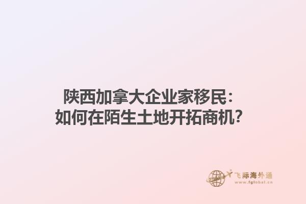 陜西加拿大企業(yè)家移民：如何在陌生土地開(kāi)拓商機(jī)？