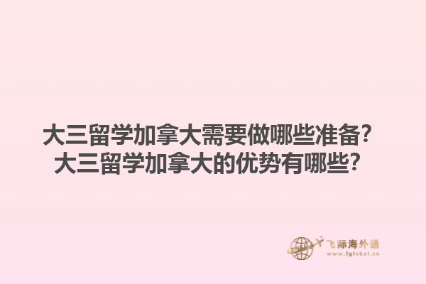 大三留學(xué)加拿大需要做哪些準(zhǔn)備？大三留學(xué)加拿大的優(yōu)勢有哪些？