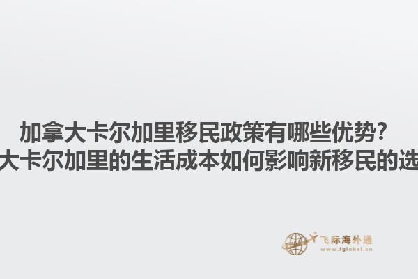 加拿大卡爾加里移民政策有哪些優(yōu)勢？加拿大卡爾加里的生活成本如何影響新移民的選擇？