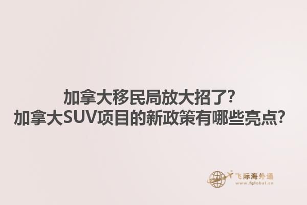 加拿大移民局放大招了？加拿大SUV項目的新政策有哪些亮點？1.jpg