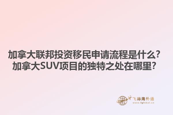 加拿大聯(lián)邦投資移民申請(qǐng)流程是什么？加拿大SUV項(xiàng)目的獨(dú)特之處在哪里？