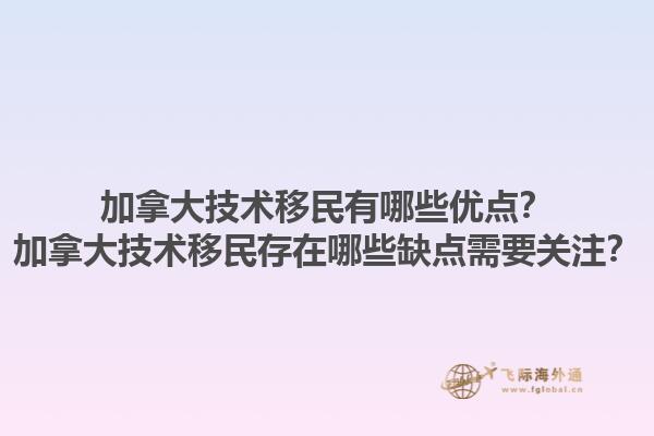 加拿大技術移民有哪些優(yōu)點？加拿大技術移民存在哪些缺點需要關注？