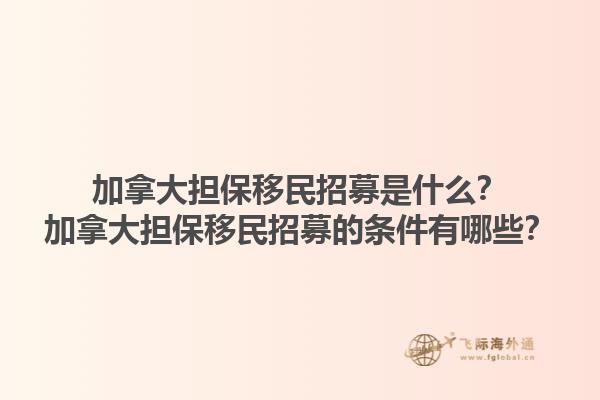 加拿大擔(dān)保移民招募是什么？加拿大擔(dān)保移民招募的條件有哪些？1.jpg