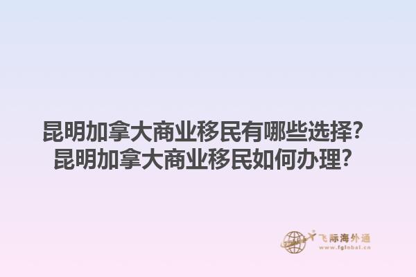 昆明加拿大商業(yè)移民有哪些選擇？昆明加拿大商業(yè)移民如何辦理？1.jpg