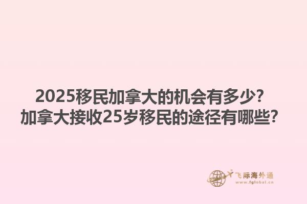 2025移民加拿大的機(jī)會(huì)有多少？加拿大接收25歲移民的途徑有哪些？1.jpg