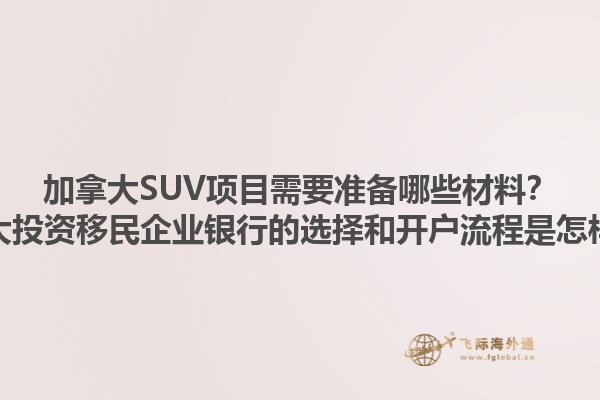 加拿大SUV項(xiàng)目需要準(zhǔn)備哪些材料？加拿大投資移民企業(yè)銀行的選擇和開戶流程是怎樣的？1.jpg