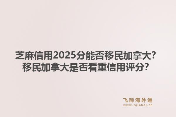 芝麻信用2025分能否移民加拿大？移民加拿大是否看重信用評(píng)分？1.jpg
